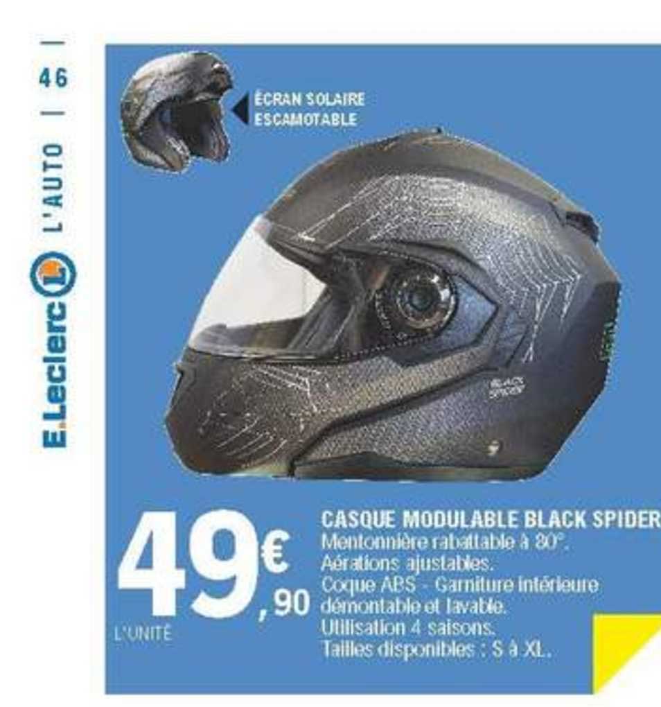 casque modulable black spider