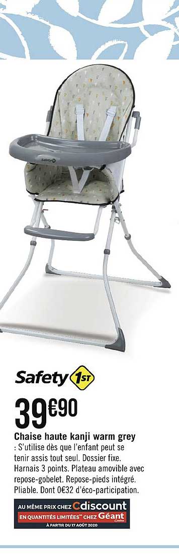 chaise haute kanji warm grey safety 1st