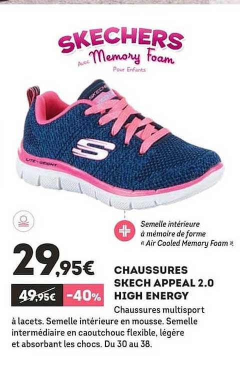 chaussures skech appeal 2.0 high energy