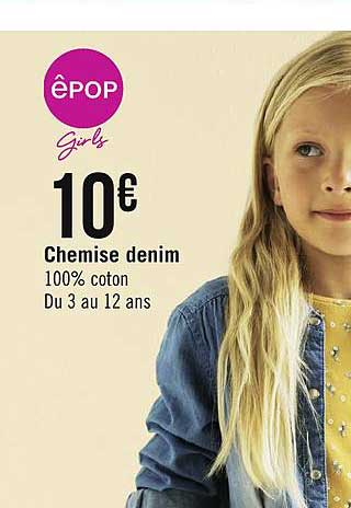 chemise denim êpop girly