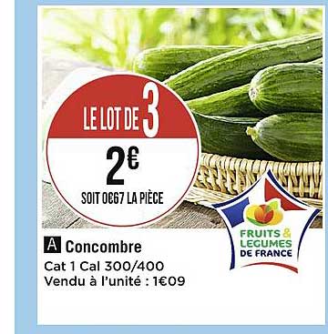 Concombre Fruits & Légumes De France