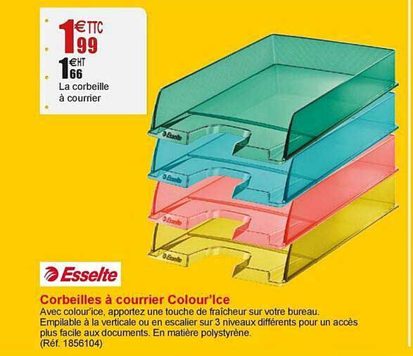 corbeilles à courrier colour'ice esselte