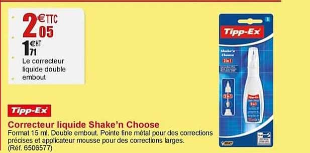 correcteur liquide shake'n choose tipp ex
