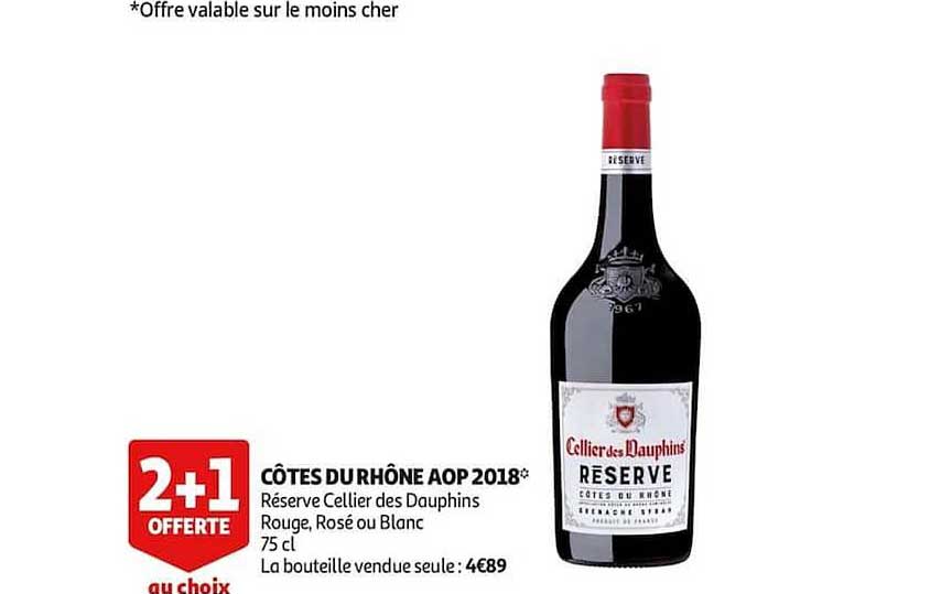 Côtes Du Rhône Aop 2018  2+1 Offert