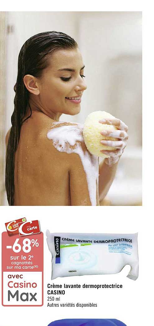 crème lavante dermoprotectrice casino -68% sur le 2e