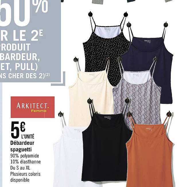 débardeur spaguetti arkitect femme