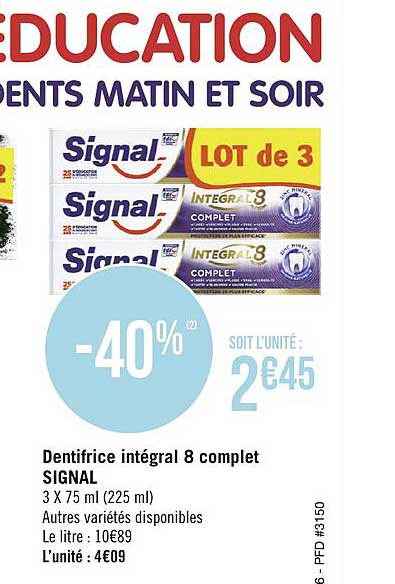 Dentifrice Intégral 8 Complet Signal