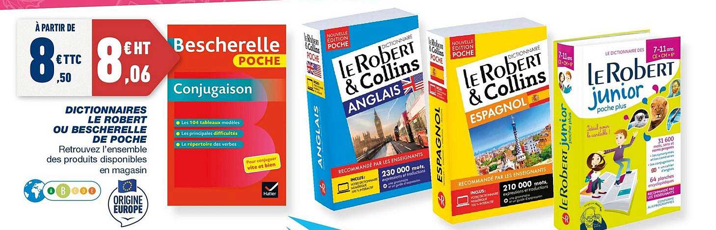 Dictionnaires Le Robert Ou Bescherelle De Poche