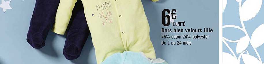 dors bien velours fille