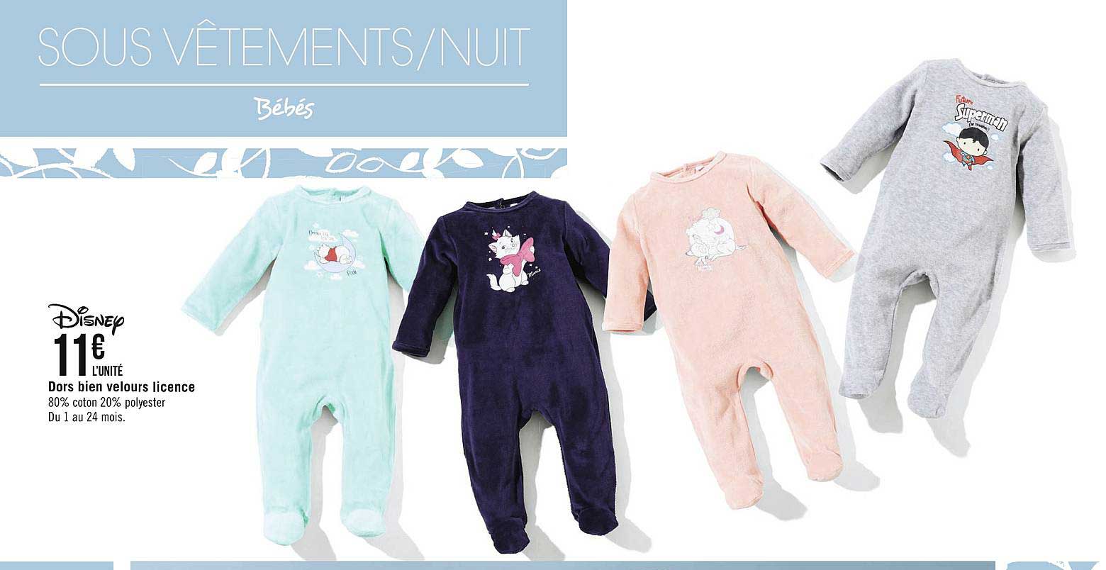 dors bien velours licence disney