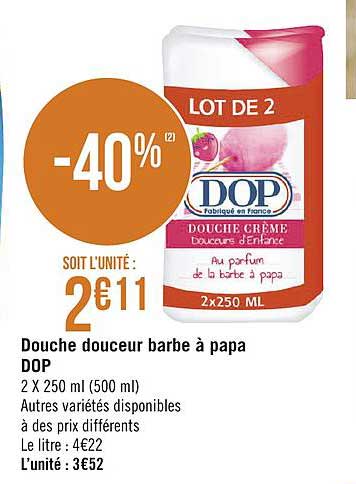 douche douceur barbe à papa dop