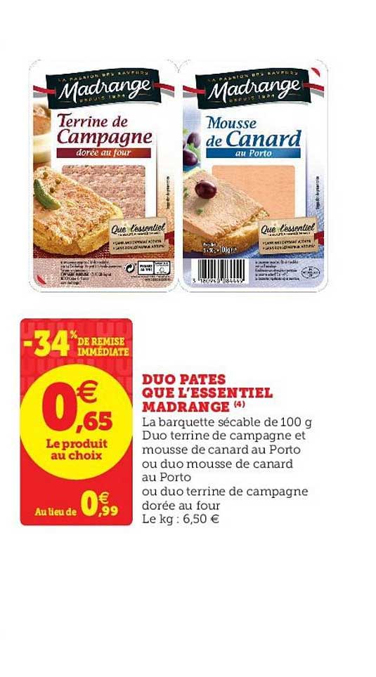 duo patés que l essentiel madrange
