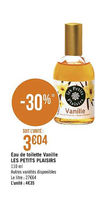 eau de toilette vanille les petits plaisirs