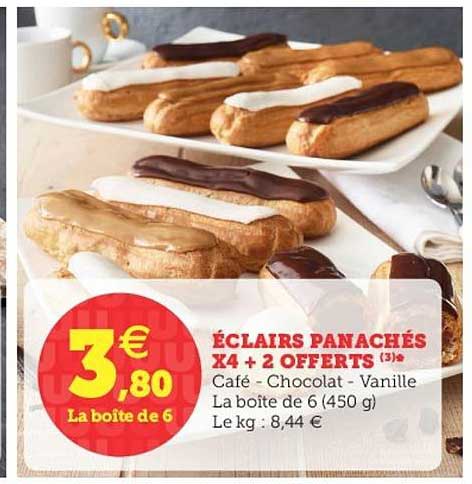 éclairs Panachés X4 + 2 Offerts