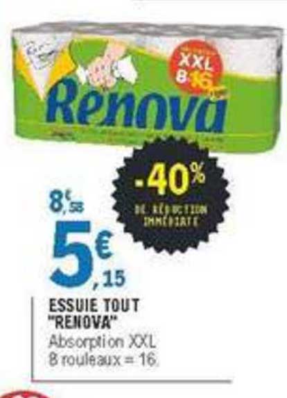 essuie tout renova -40% de réduction immédiate