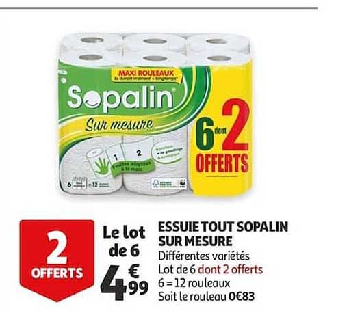 essuie tout sopalin sur mesure