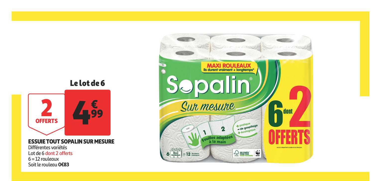 essuie tout sopalin sur mesure