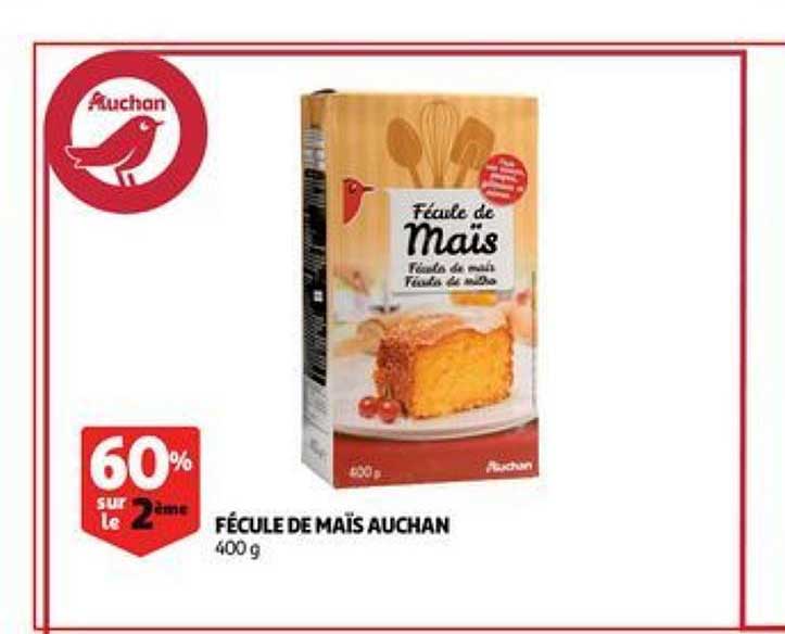 fécule de maïs auchan 60% sur le 2e