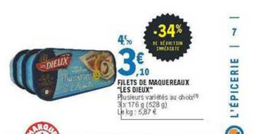 Filets De Maquereaux Les Dieux -34% De Réduction Immédiate