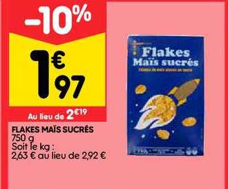 flakes maïs sucrés