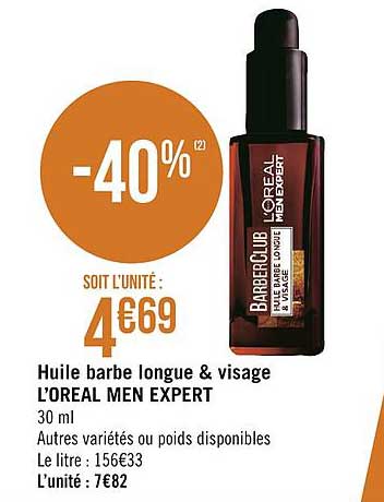 Huile Barbeclub Longue & Visage L'oréal Men Expert