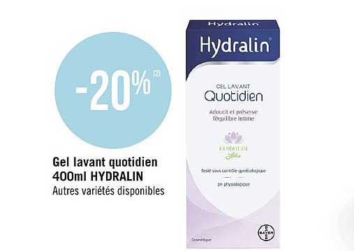 hydralin gel lavant quotidien 400ml
