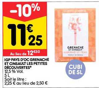 Igp Pays D Oc Grenache Et Cinsault Les Petites Découvertes