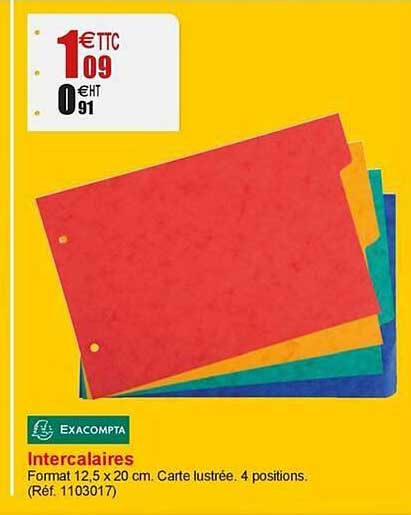 Intercalaires Exacompta