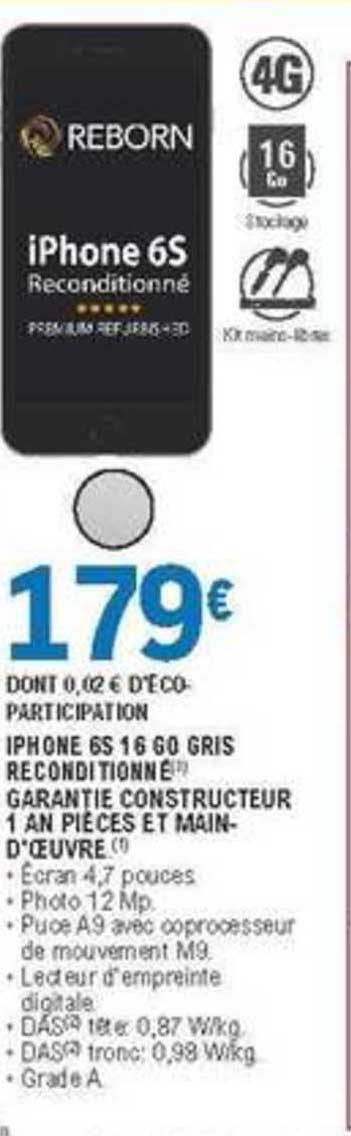 Iphone 6s 16go Gris Reconditionné
