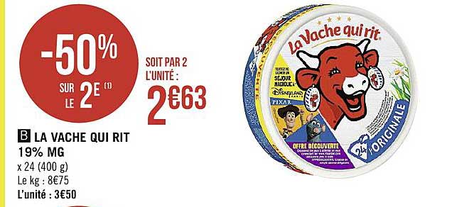 La Vache Qui Rit 19% Mg -50% Sur Le 2e