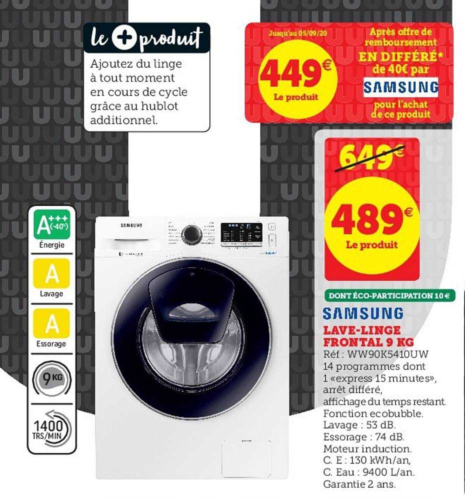 Lave Linge Frontal 9 Kg Samsung