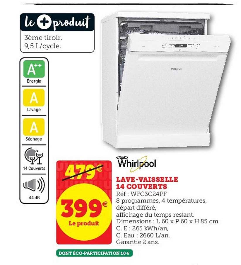 lave vaisselle 14 couverts whirlpool