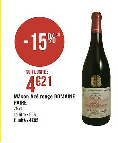 mâcon azé rouge domaine paire