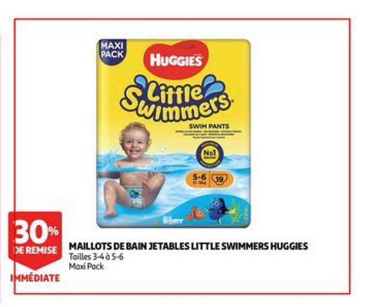 maillots de bain jetables little swimmers huggies  30% de remise immédiate