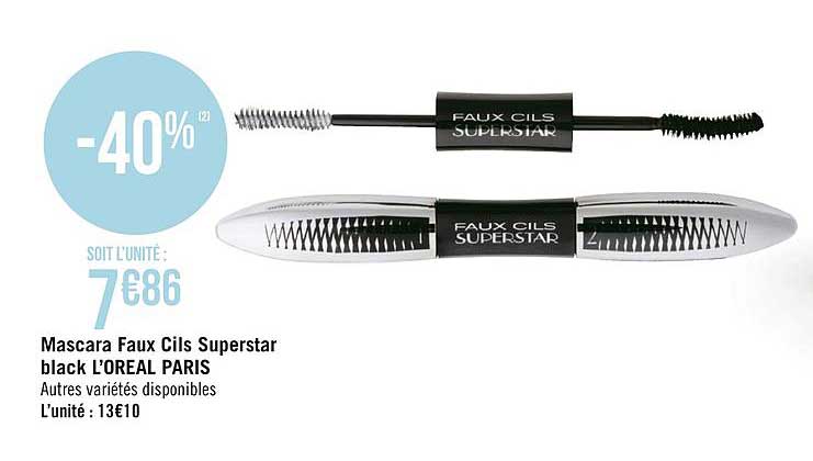 mascara faux cils superstar black l'oréal paris