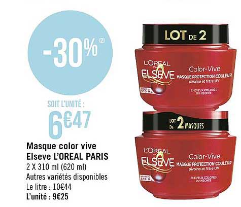 masque color vive elsève l oreal