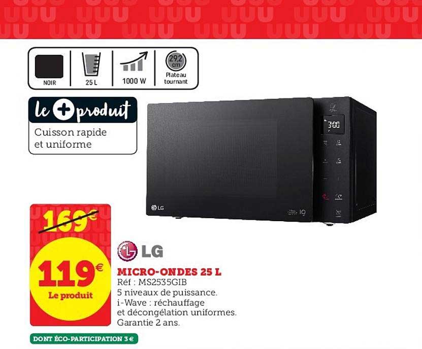 micro ondes 25 litres lg