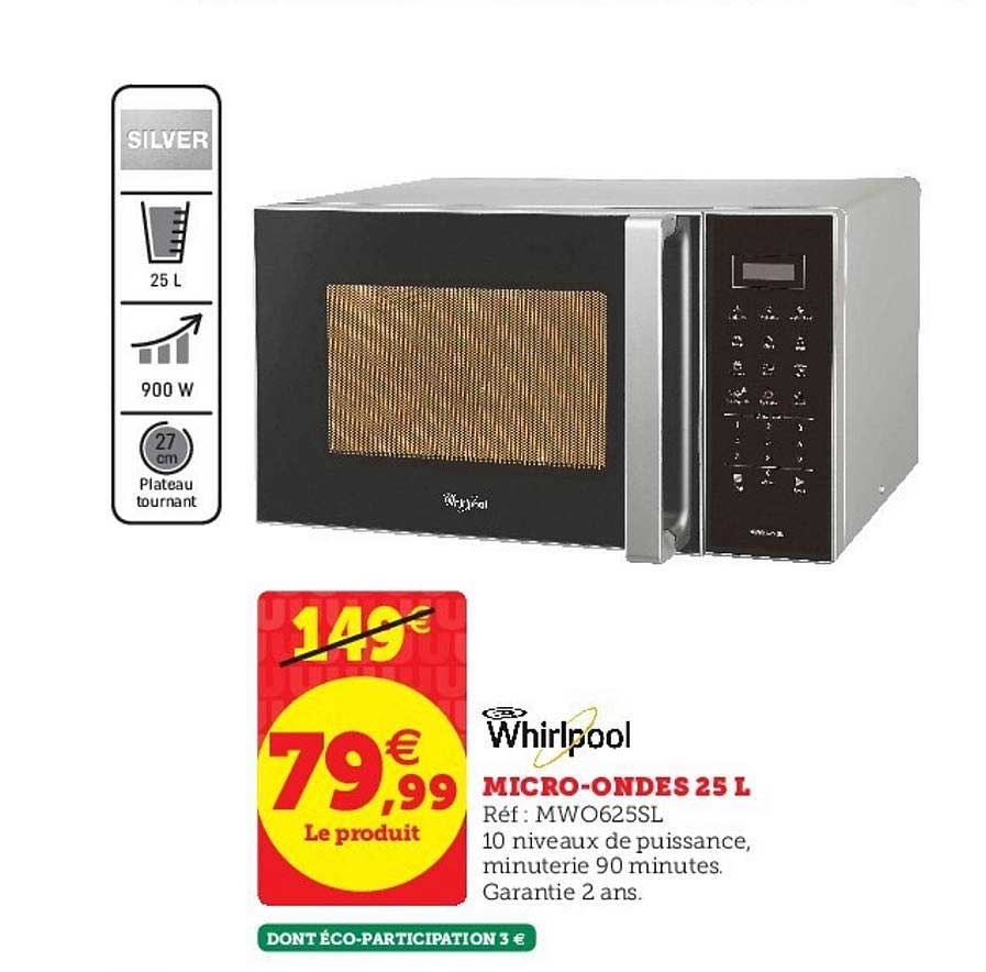 micro ondes 25 litres whirlpool
