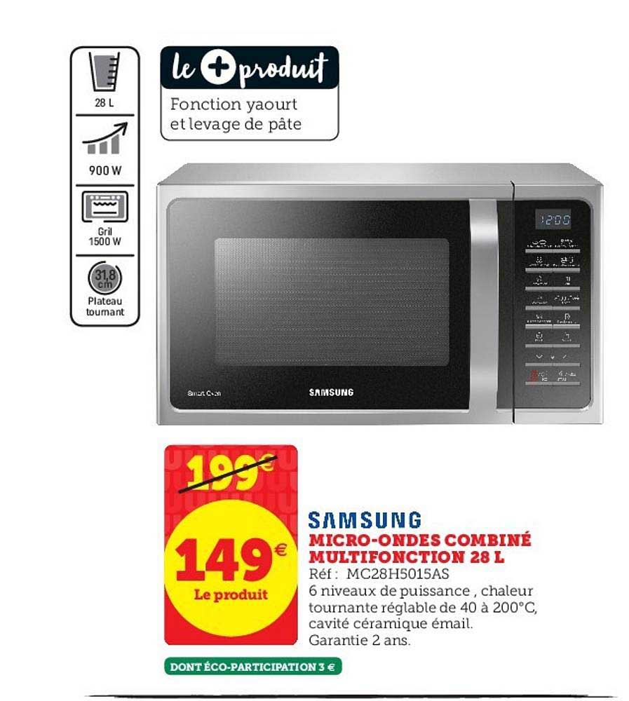 micro ondes combiné multifonction 28 litres samsung