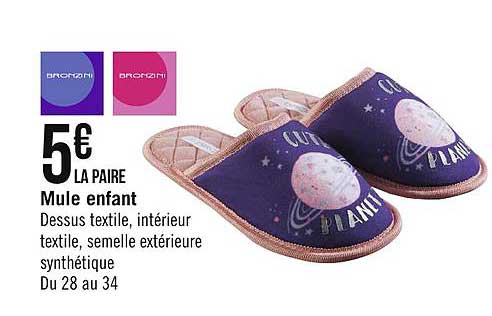 Mule Enfant Bronzini