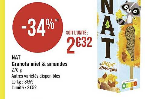 Nat Granola Miel & Amandes