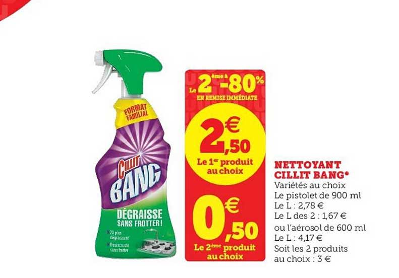 nettoyant cillit bang -80% de remise immédiate