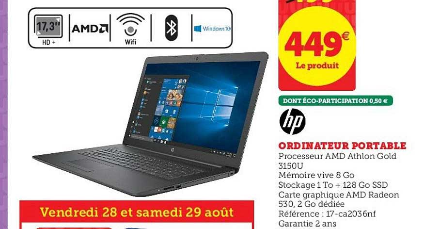 Ordinateur Portable 17 Ca2036nf Hp