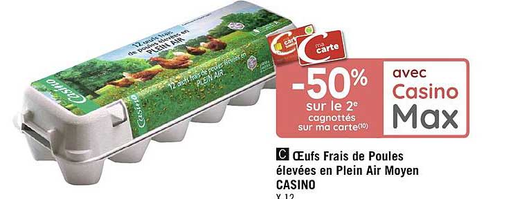 œufs frais de poules élevées en plein air moyen