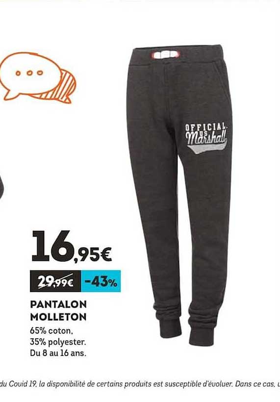 pantalon molleton official us.marshall