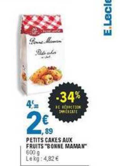 petits cakes aux fruits bonne maman -34% de réduction immédiate