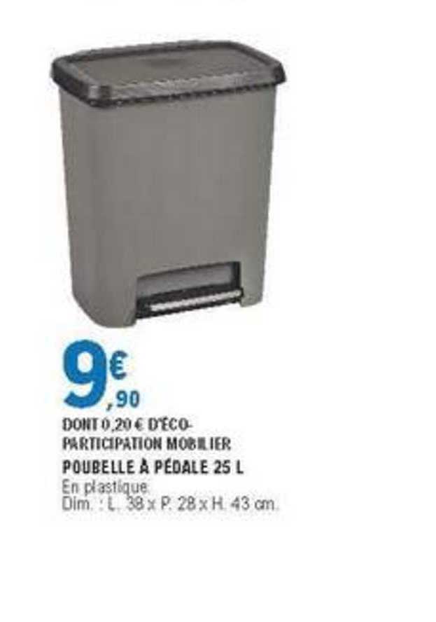 Poubelle à Pédale 25 L