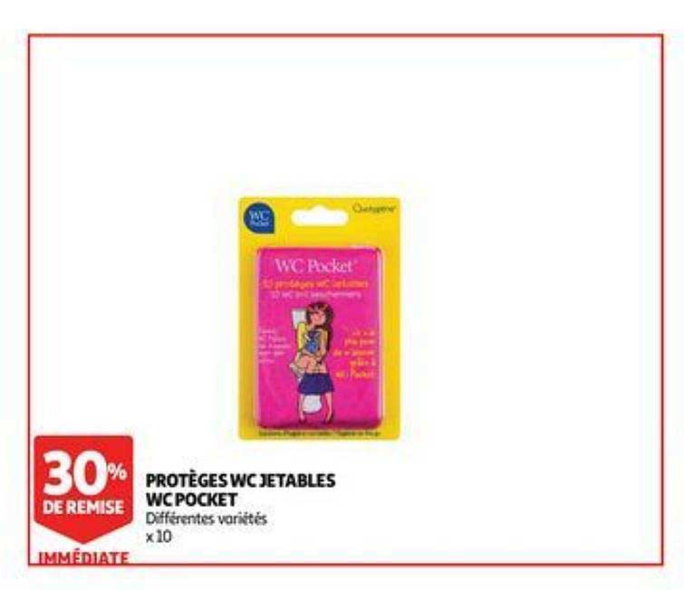protèges wc jetables wc pocket 30% de remise immédiate