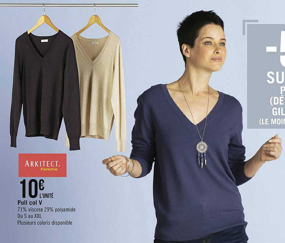 pull col v arkitect femme
