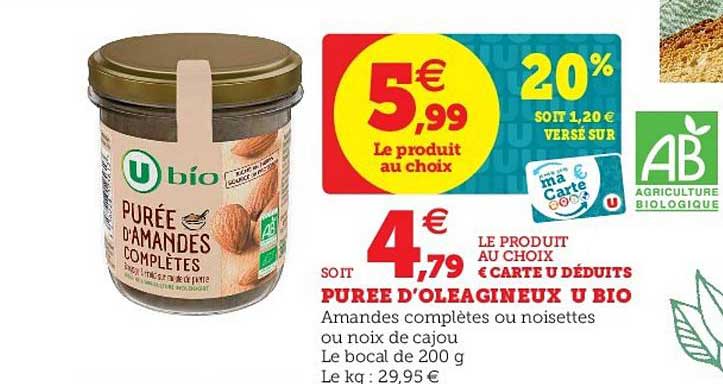 Purée D Oléagineux U Bio